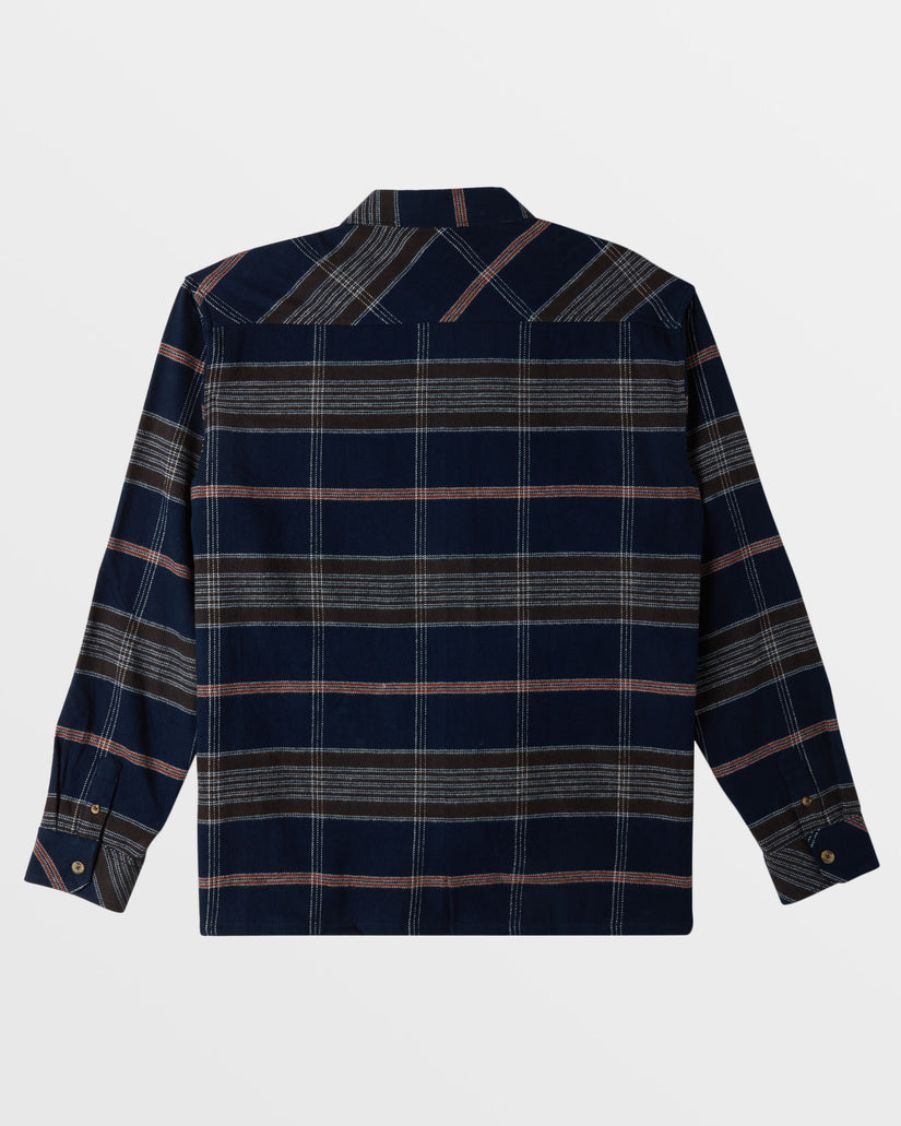 Offshore Long Sleeve Flannel Shirt - Navy