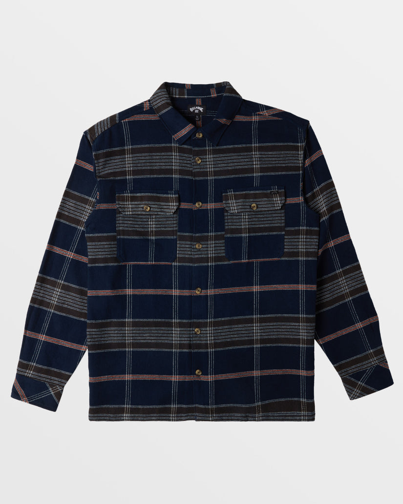 Offshore Long Sleeve Flannel Shirt - Navy