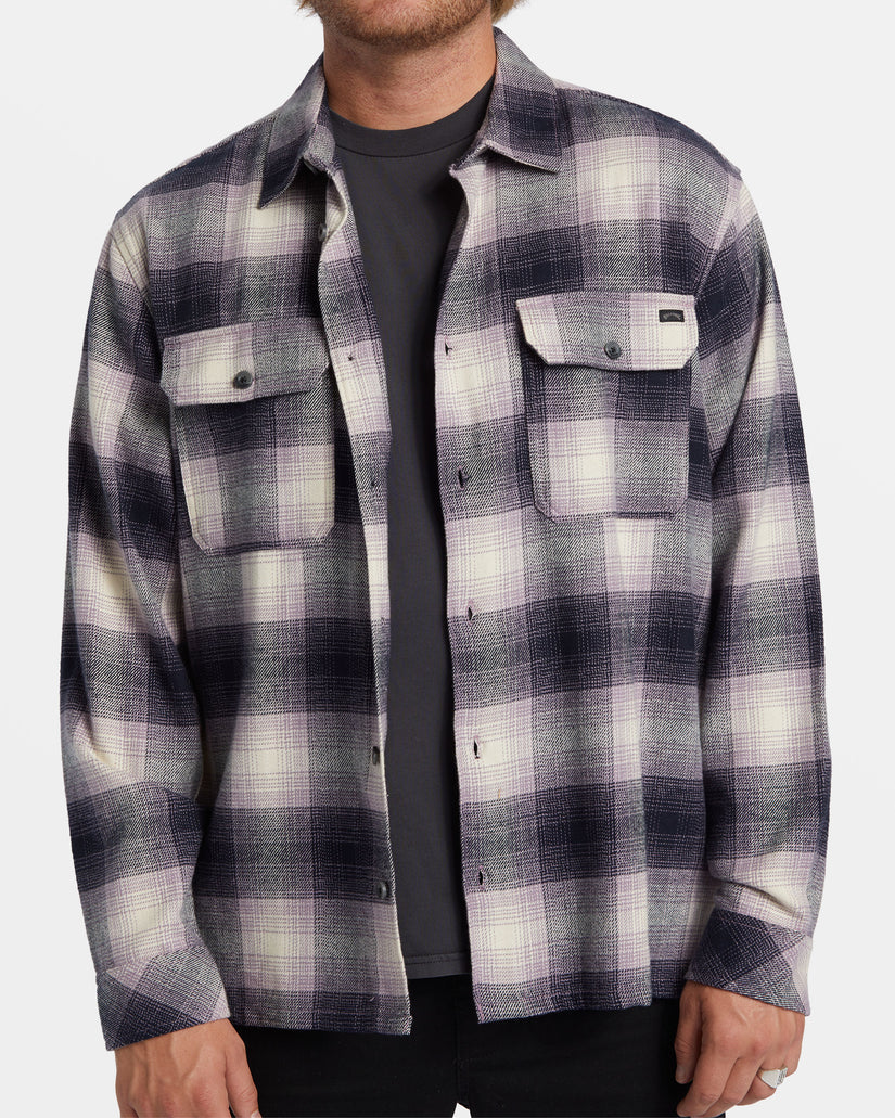 Offshore Long Sleeve Flannel Shirt - Purple Ash