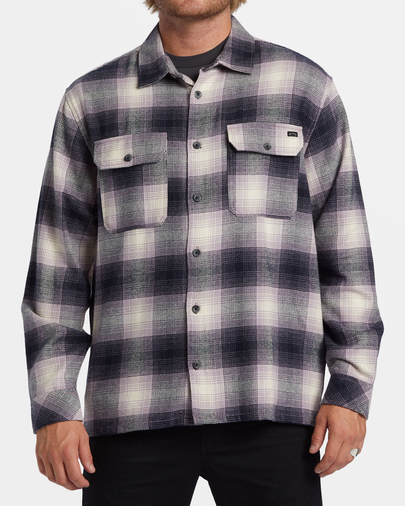 Offshore Long Sleeve Flannel Shirt - Purple Ash