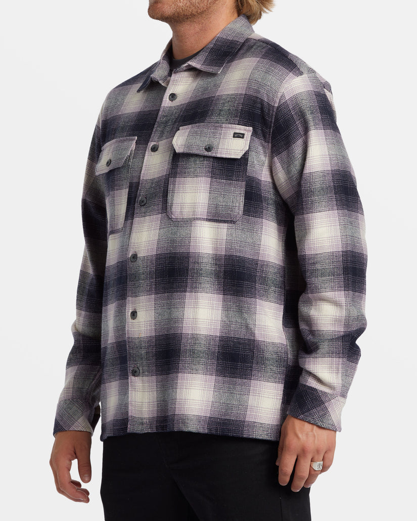 Offshore Long Sleeve Flannel Shirt - Purple Ash