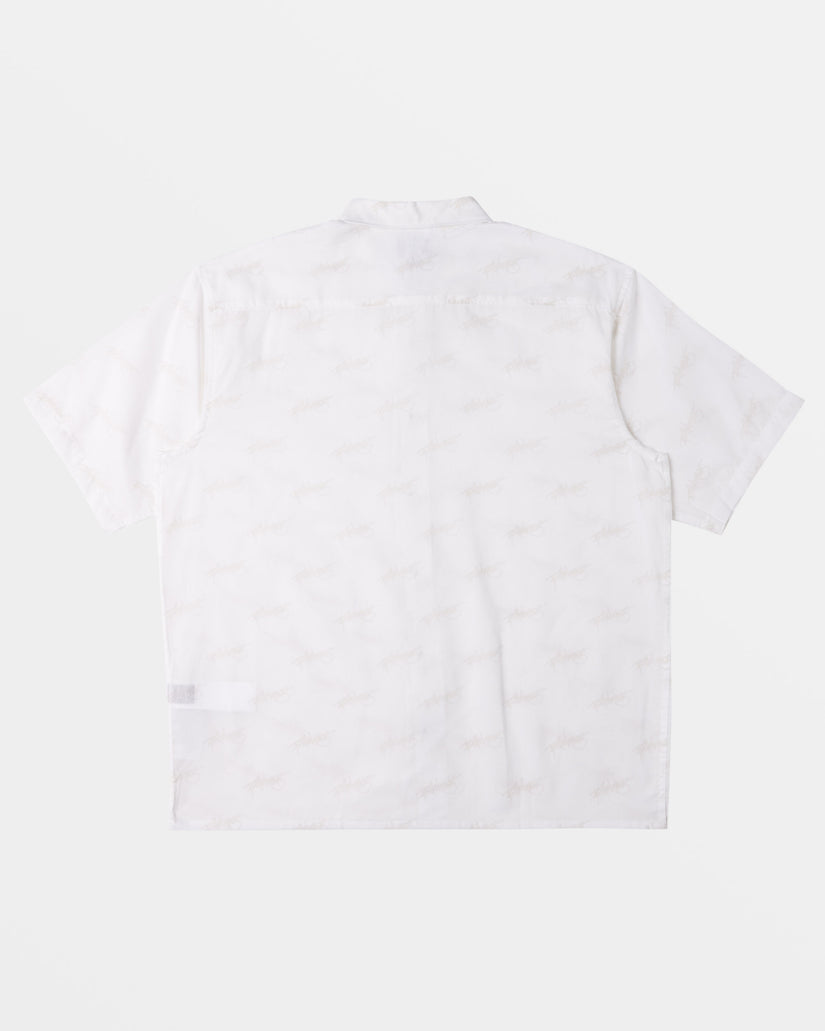 Script Short Sleeve Shirt - White