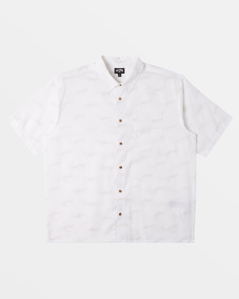 Script Short Sleeve Shirt - White