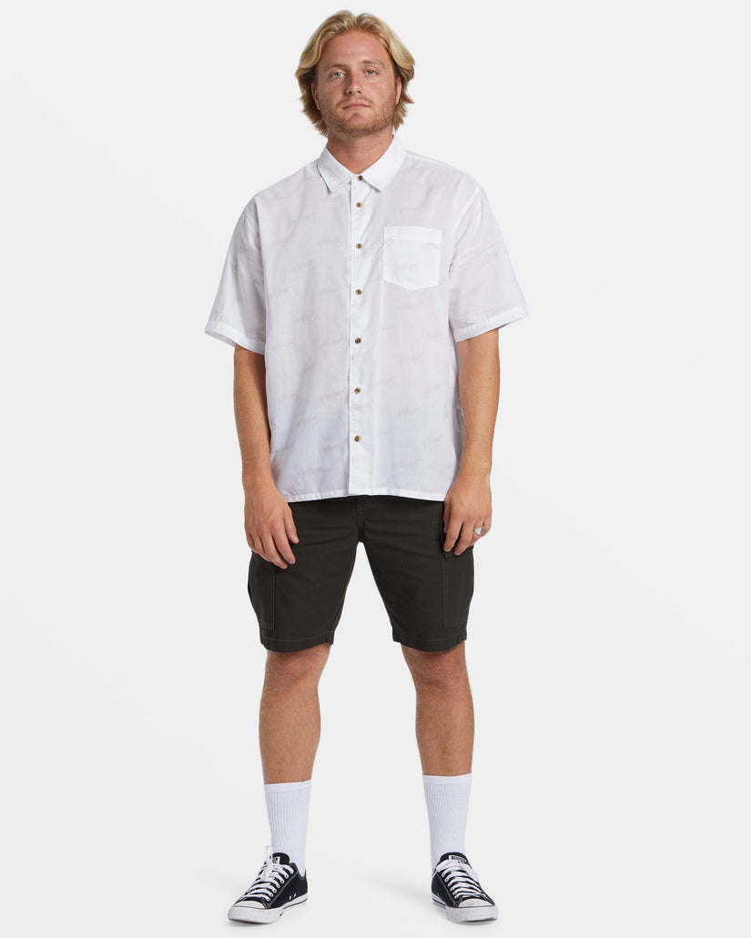 Script Short Sleeve Shirt - White