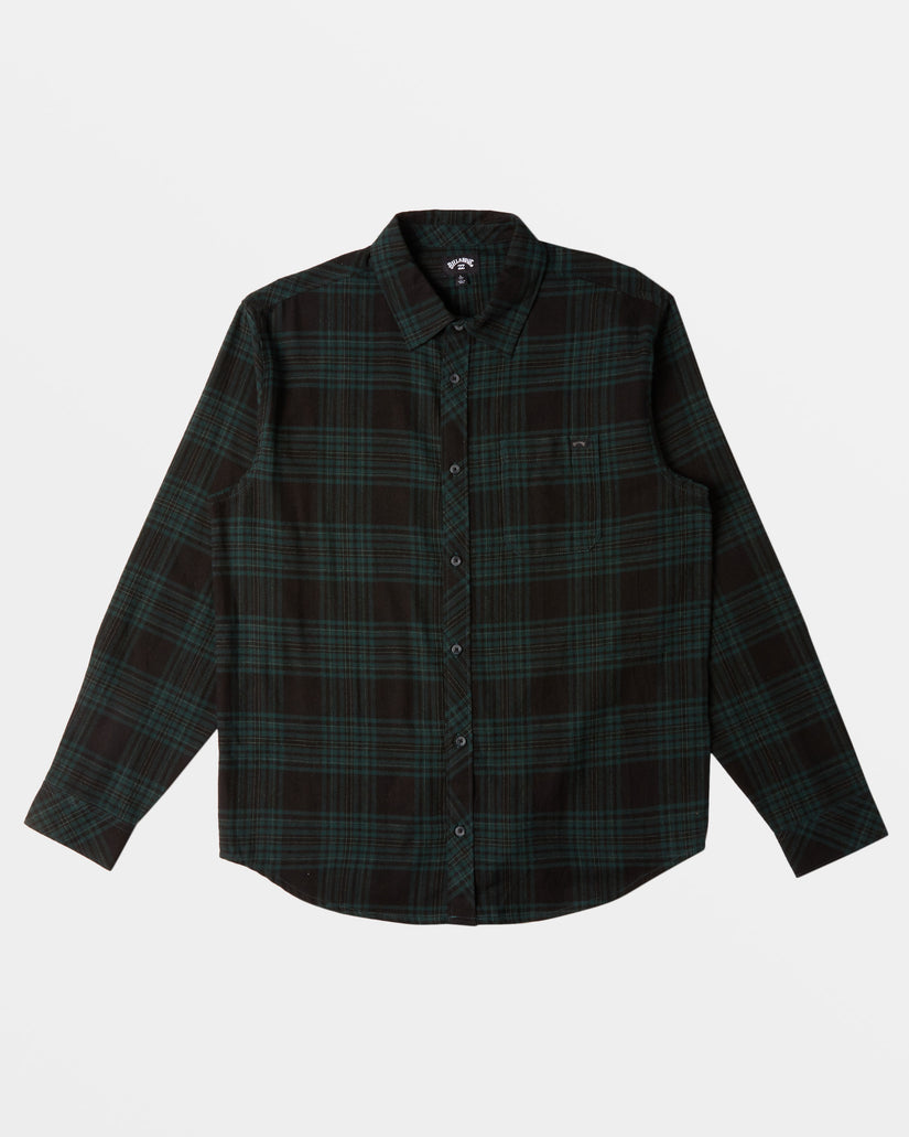 Coastline Long Sleeve Flannel Shirt - Black