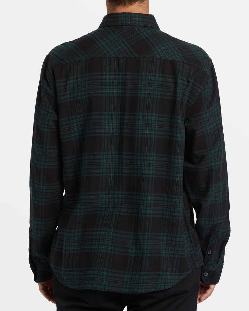 Coastline Long Sleeve Flannel Shirt - Black