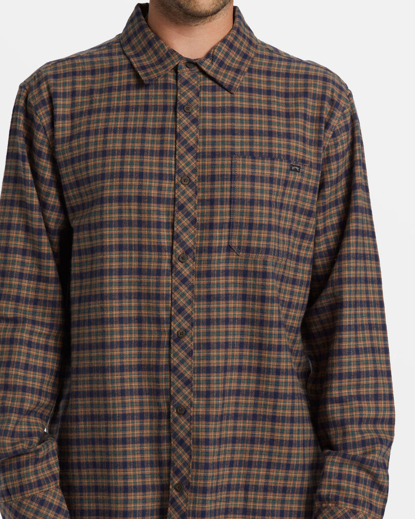 Coastline Long Sleeve Flannel Shirt - Deep Royal