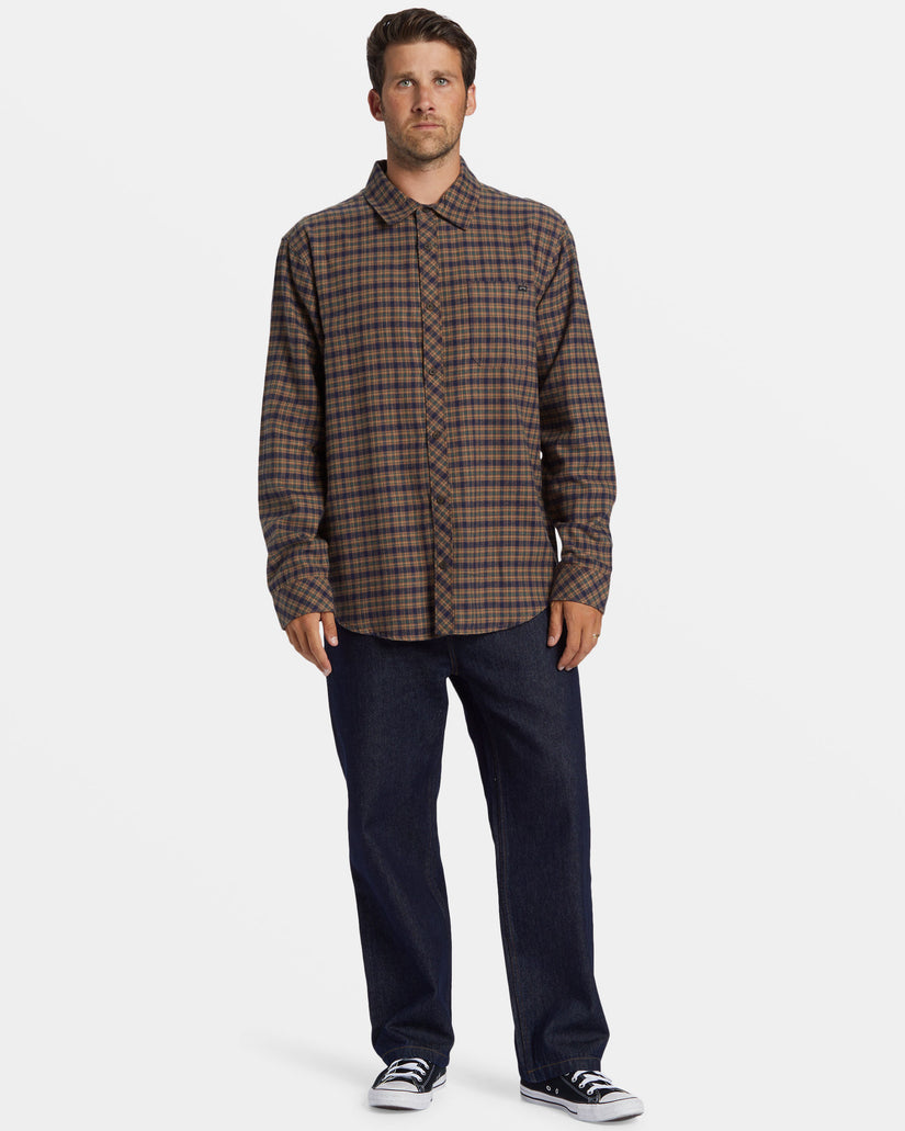 Coastline Long Sleeve Flannel Shirt - Deep Royal