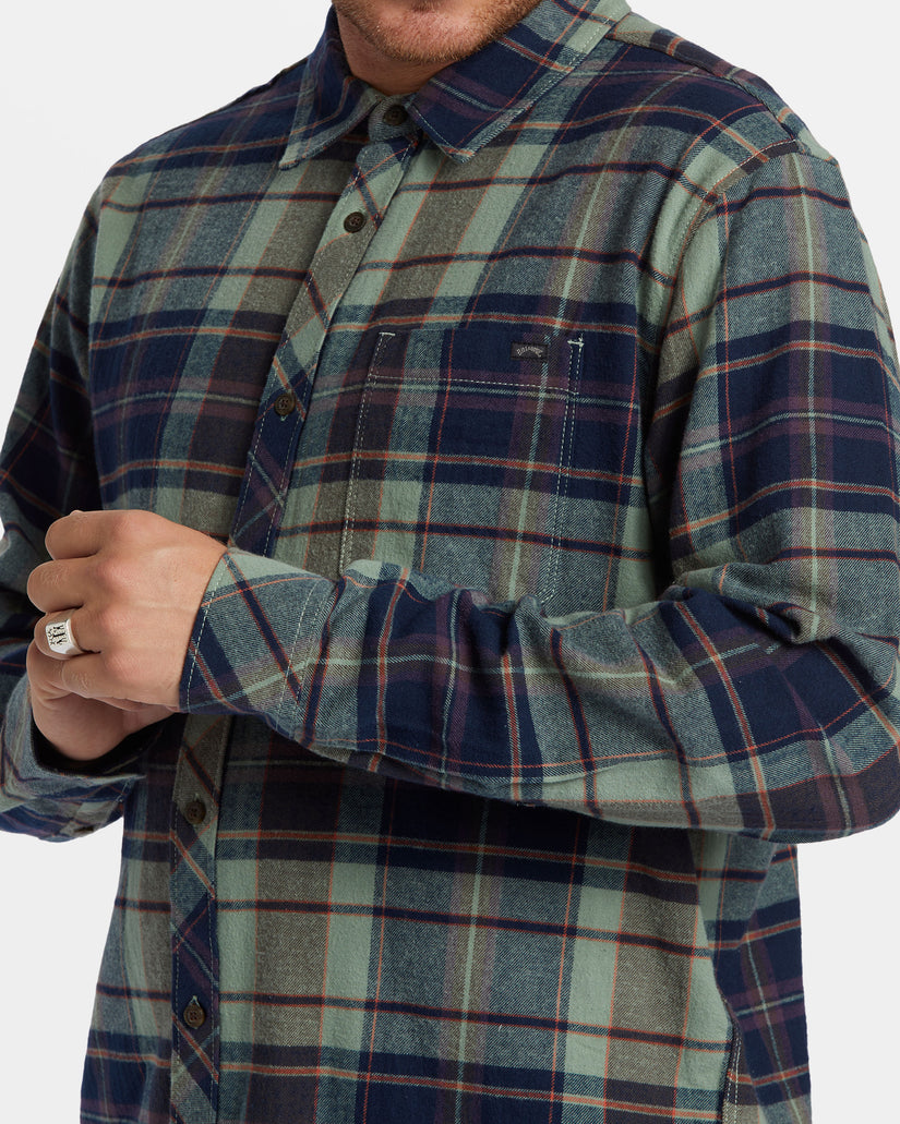 Coastline Long Sleeve Flannel Shirt - Fern