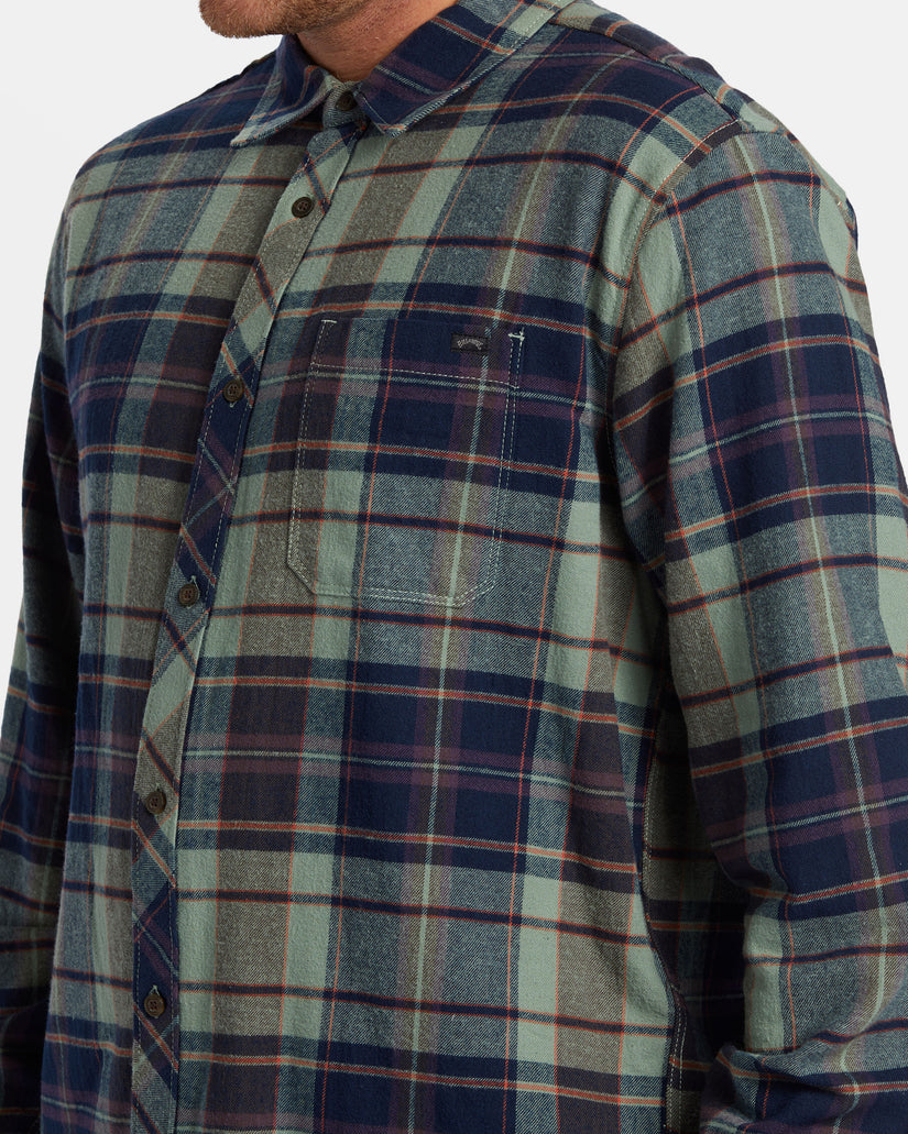 Coastline Long Sleeve Flannel Shirt - Fern