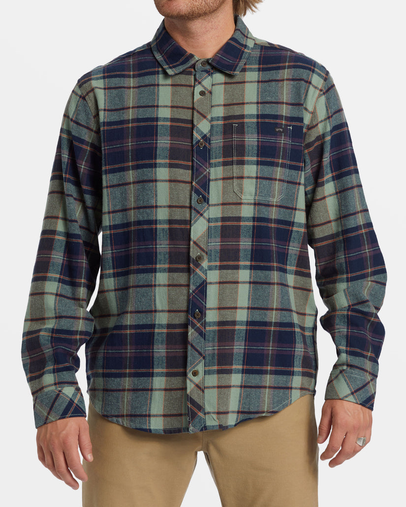 Coastline Long Sleeve Flannel Shirt - Fern