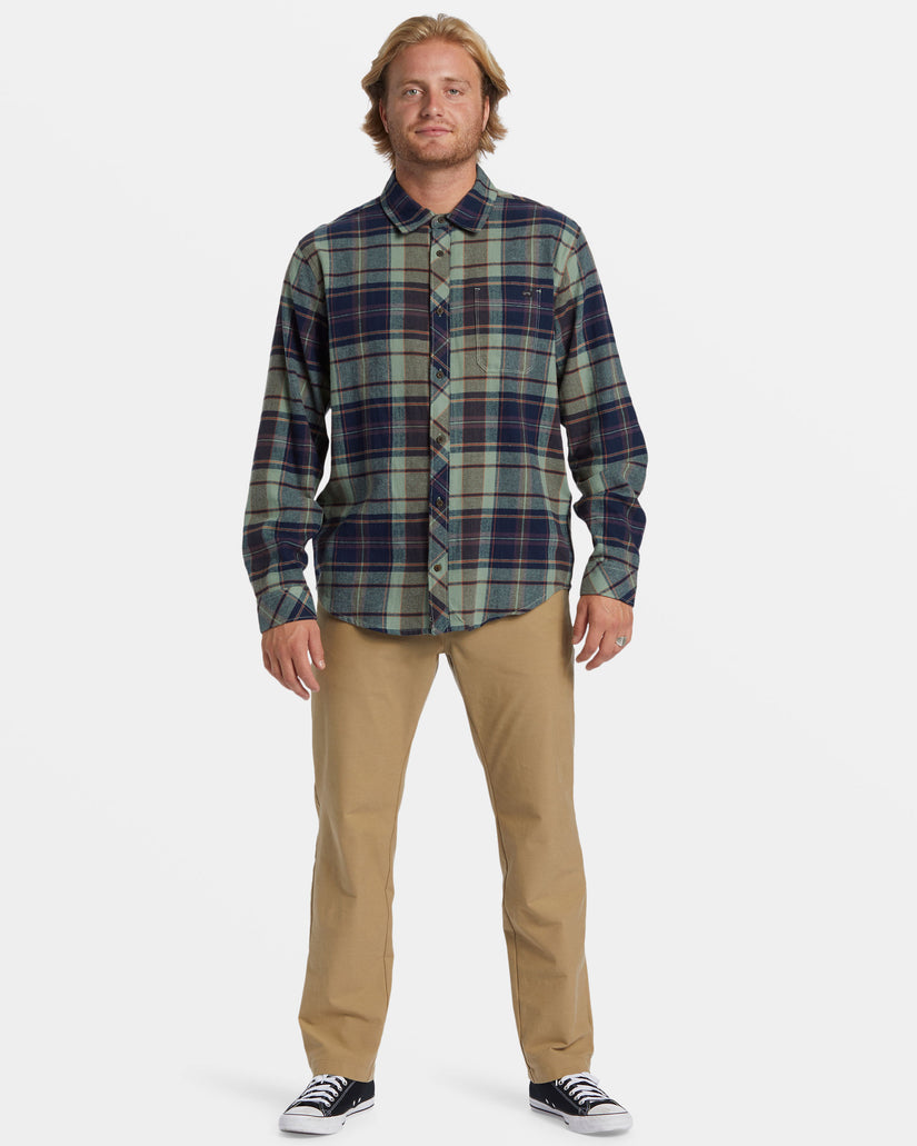 Coastline Long Sleeve Flannel Shirt - Fern