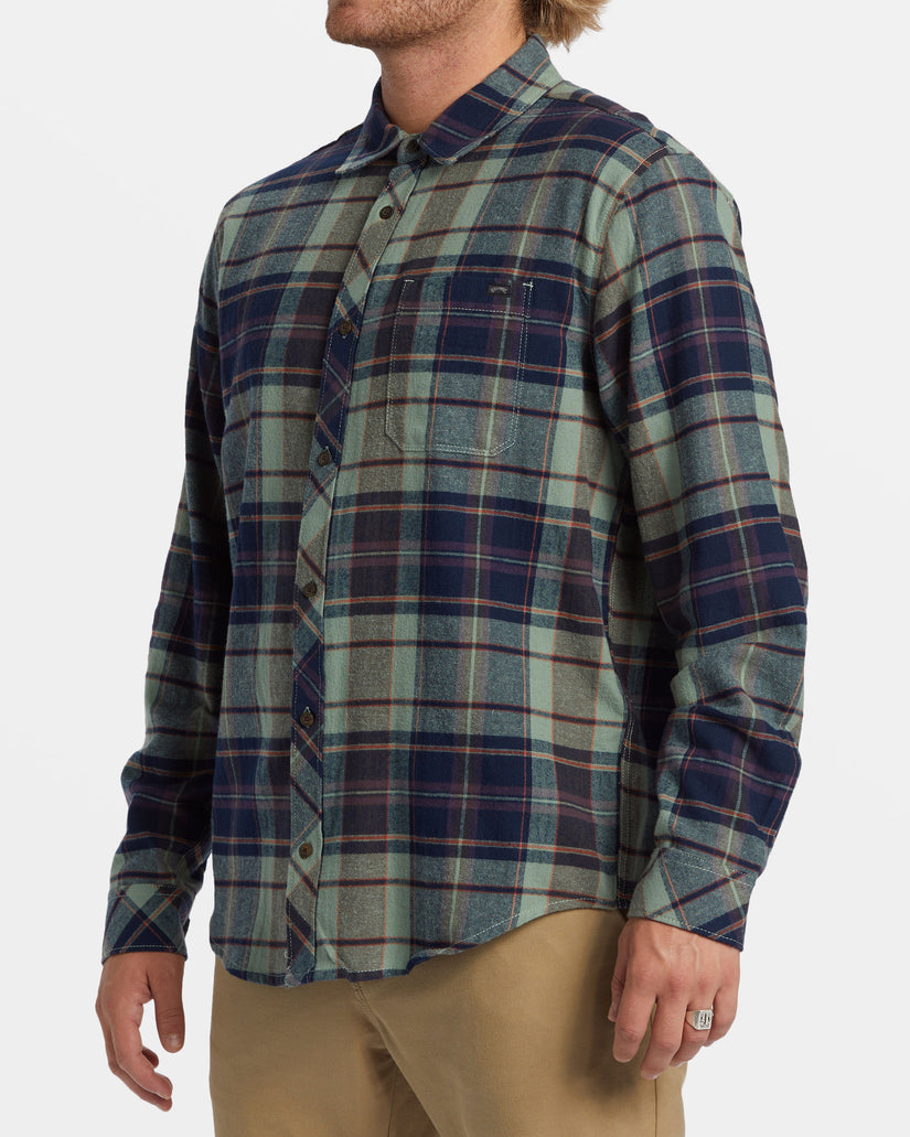 Coastline Long Sleeve Flannel Shirt - Fern