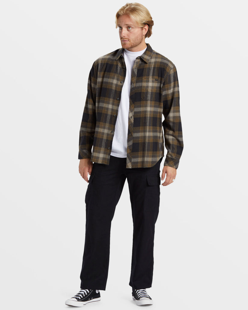 Coastline Long Sleeve Flannel Shirt - Military