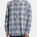 Coastline Long Sleeve Flannel Shirt - Slate Blue