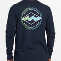 Rotor Diamond Long Sleeve T-Shirt - Navy