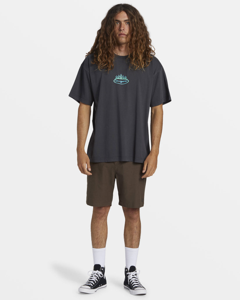 Firey OG T-Shirt - Washed Black