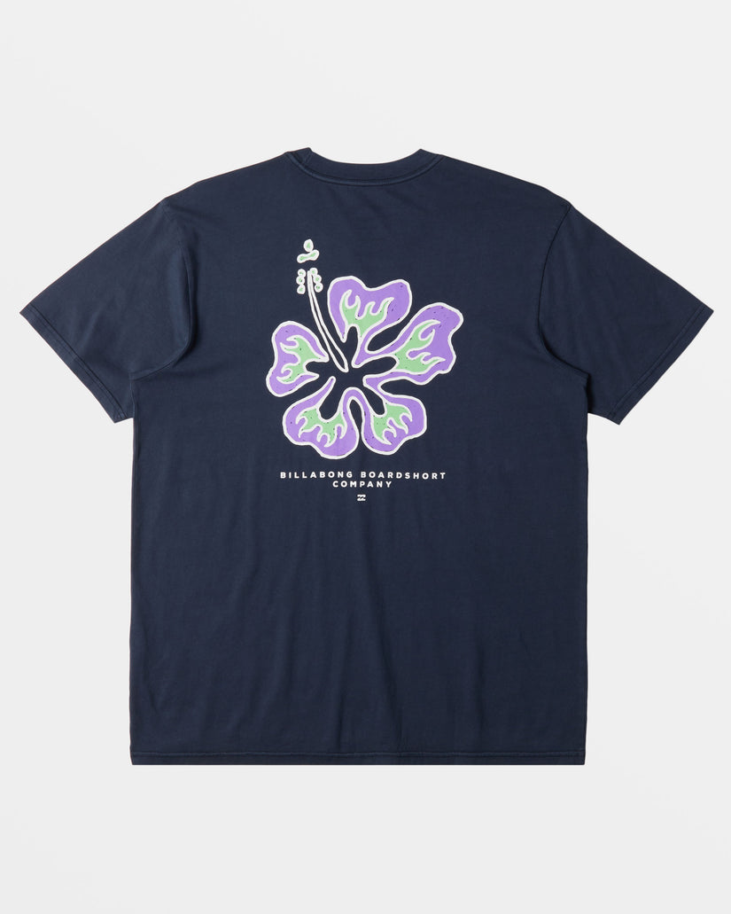 Hibiscus T-Shirt - Navy