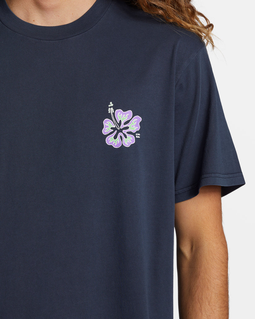 Hibiscus T-Shirt - Navy