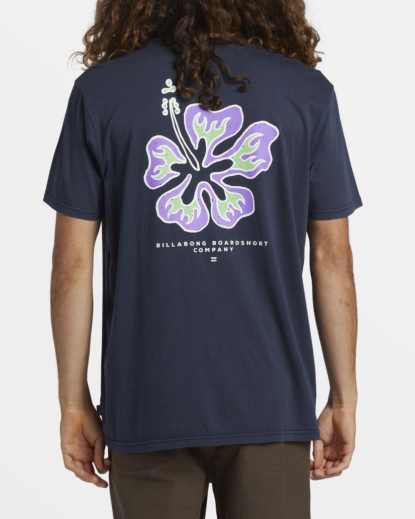 Hibiscus T-Shirt - Navy