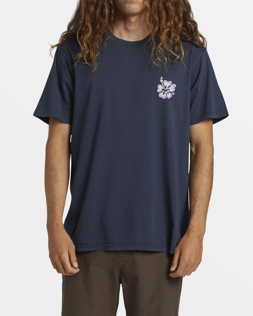 Hibiscus T-Shirt - Navy