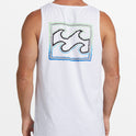 Crayon Wave Tank Top - White