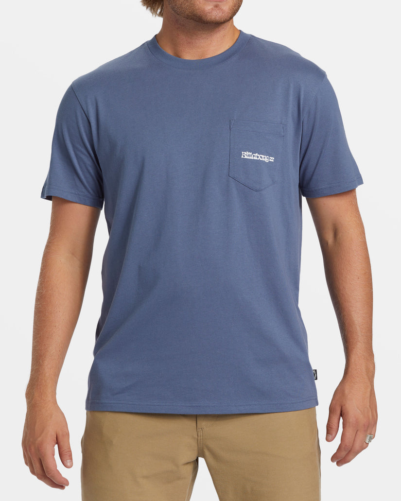 Funghi Pocket T-shirt - Slate Blue