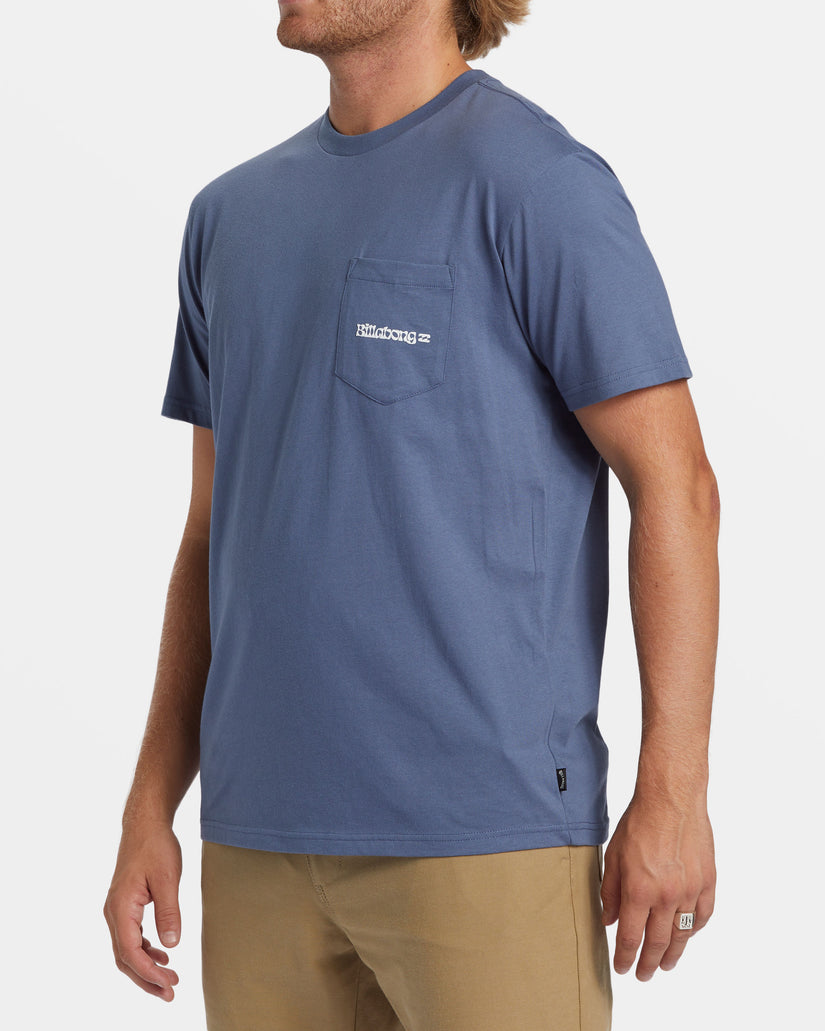 Funghi Pocket T-shirt - Slate Blue