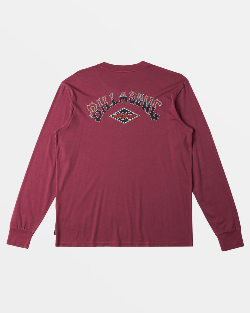 Arch Wash Long Sleeve T-shirt - Jam