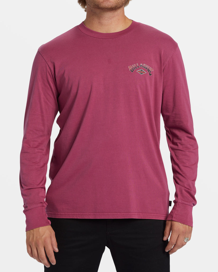 Arch Wash Long Sleeve T-shirt - Jam