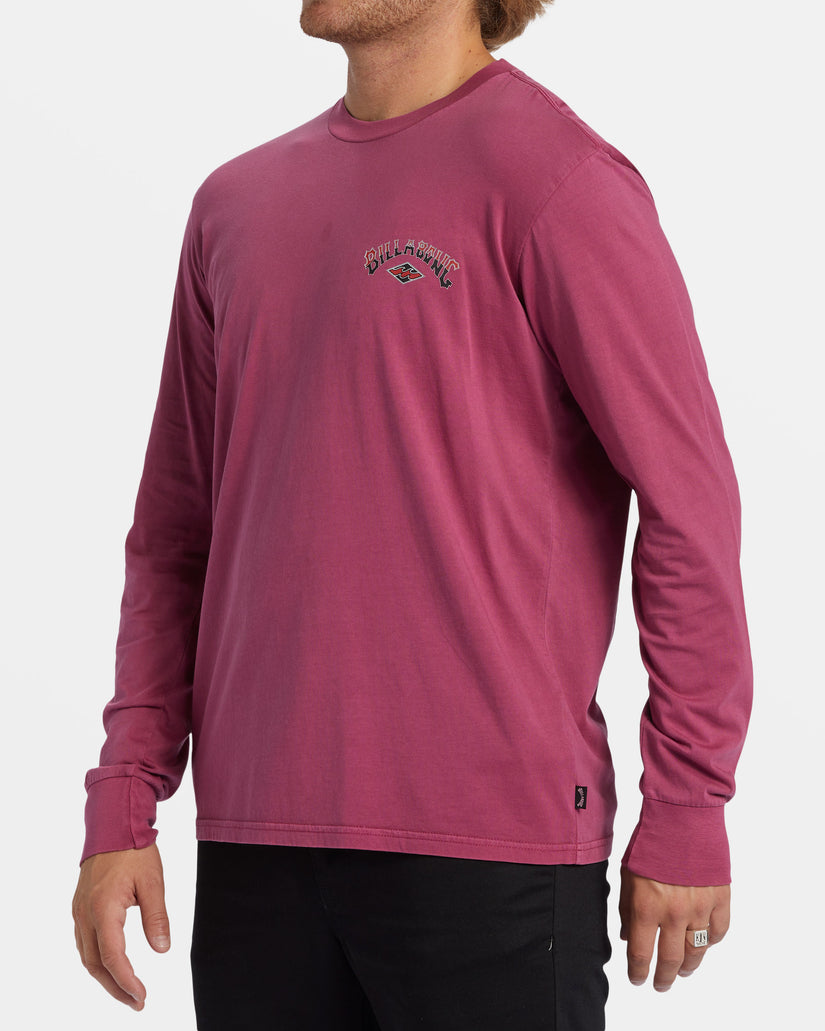 Arch Wash Long Sleeve T-shirt - Jam