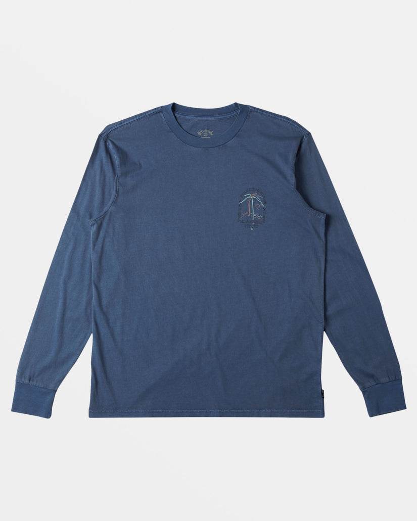 Vacay Long Sleeve T-shirt - Slate Blue