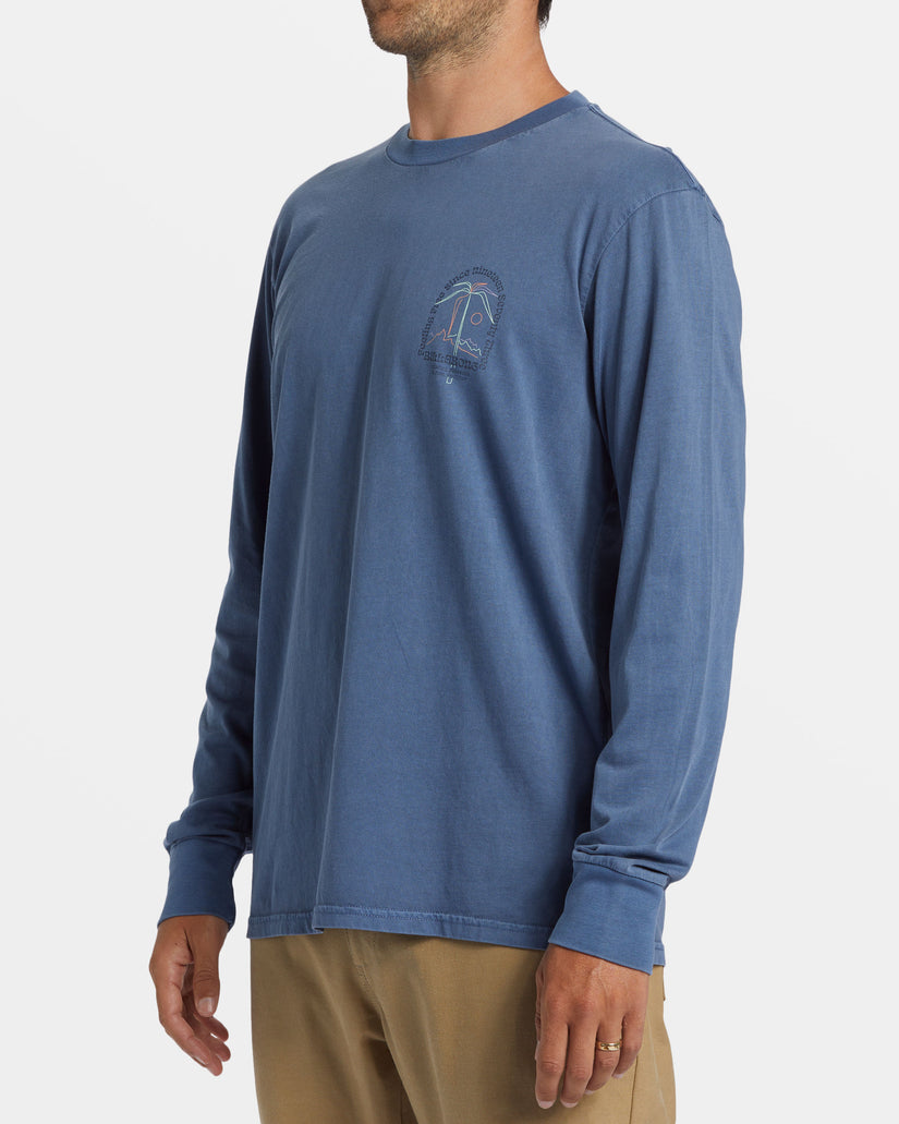 Vacay Long Sleeve T-shirt - Slate Blue