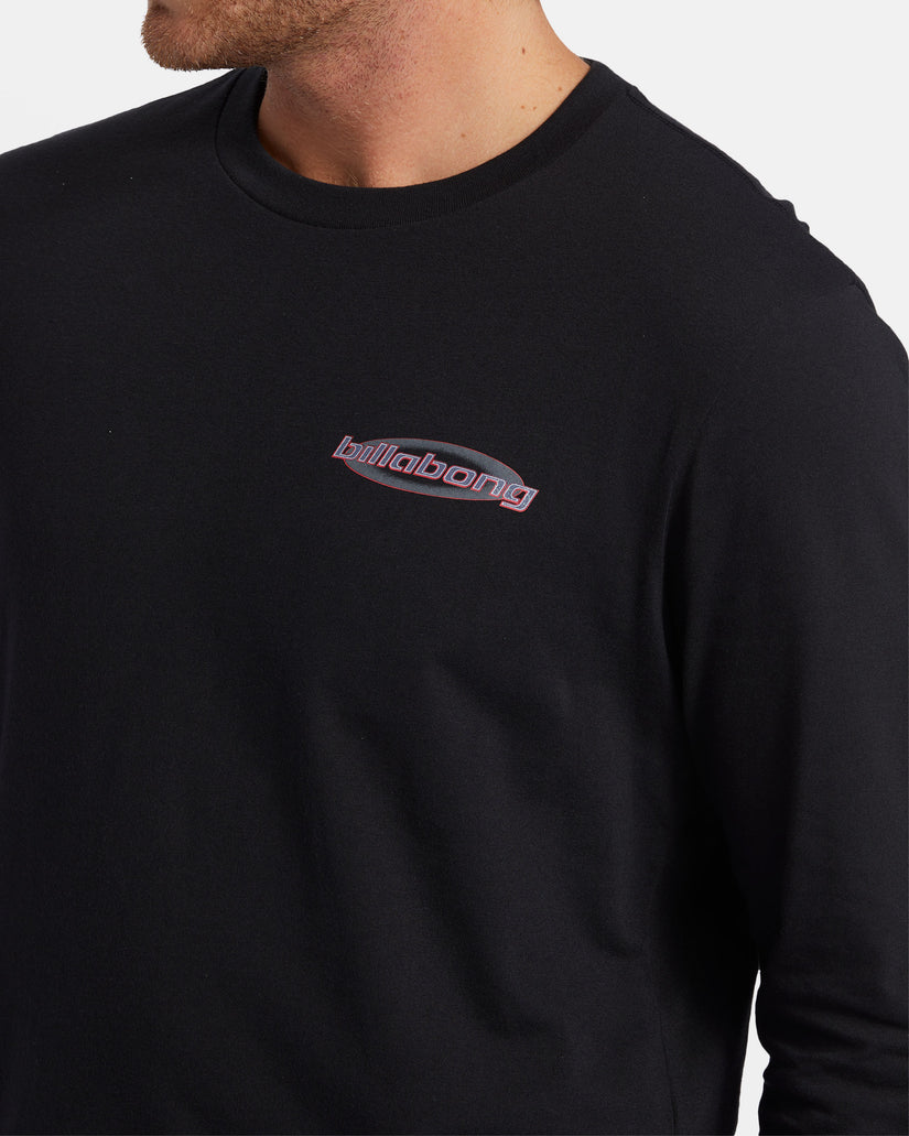 Walled Long Sleeve T-shirt - Black