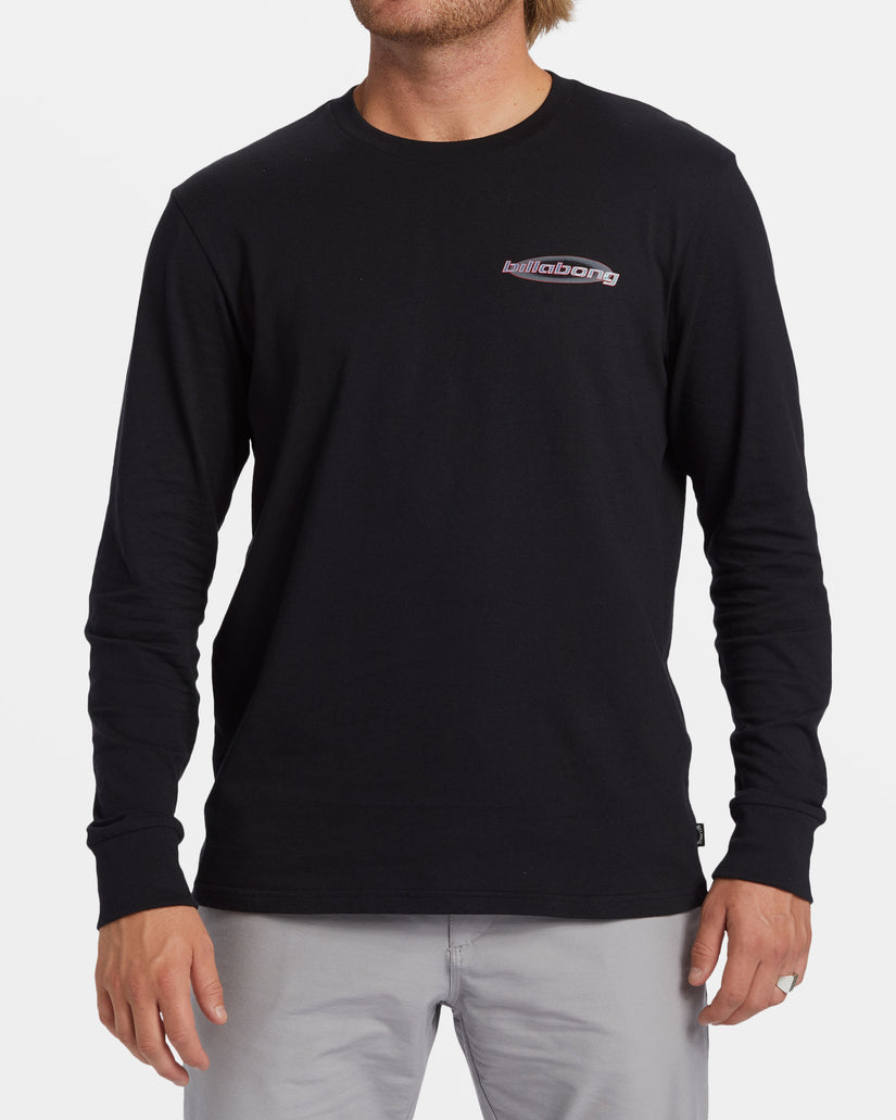 Walled Long Sleeve T-shirt - Black