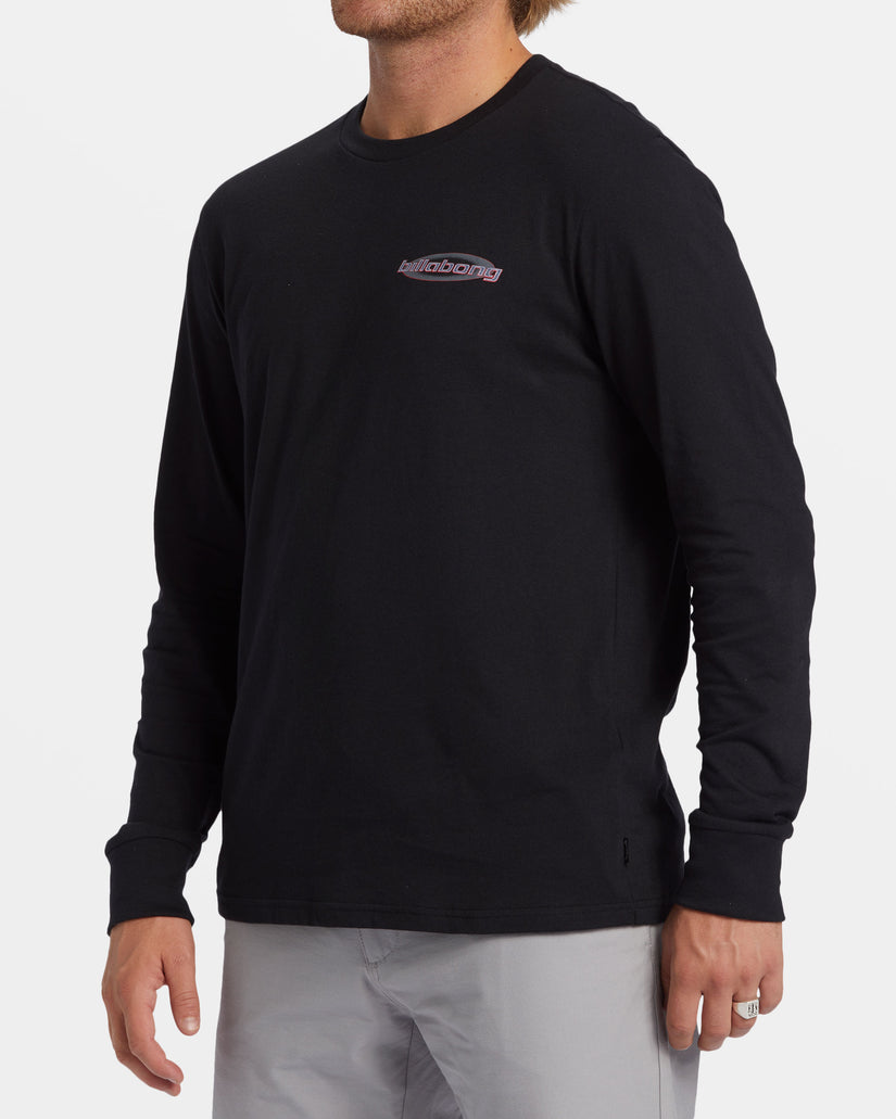 Walled Long Sleeve T-shirt - Black