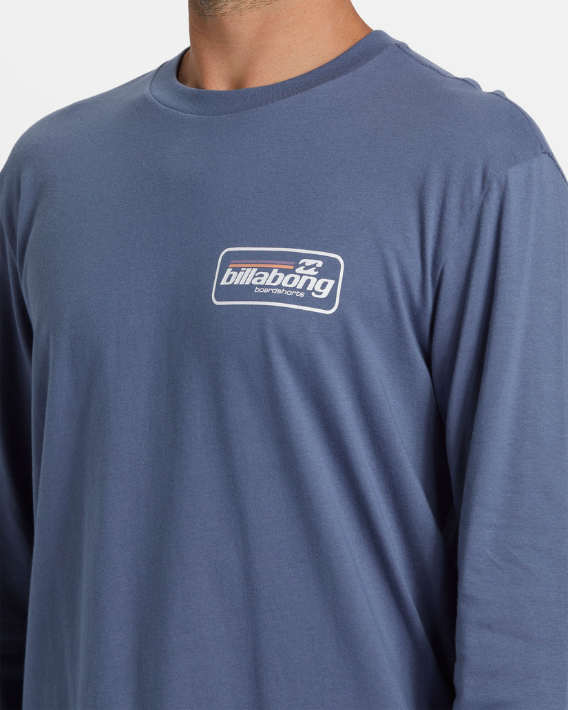 Walled Long Sleeve T-shirt - Slate Blue