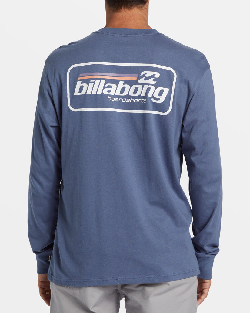 Walled Long Sleeve T-shirt - Slate Blue