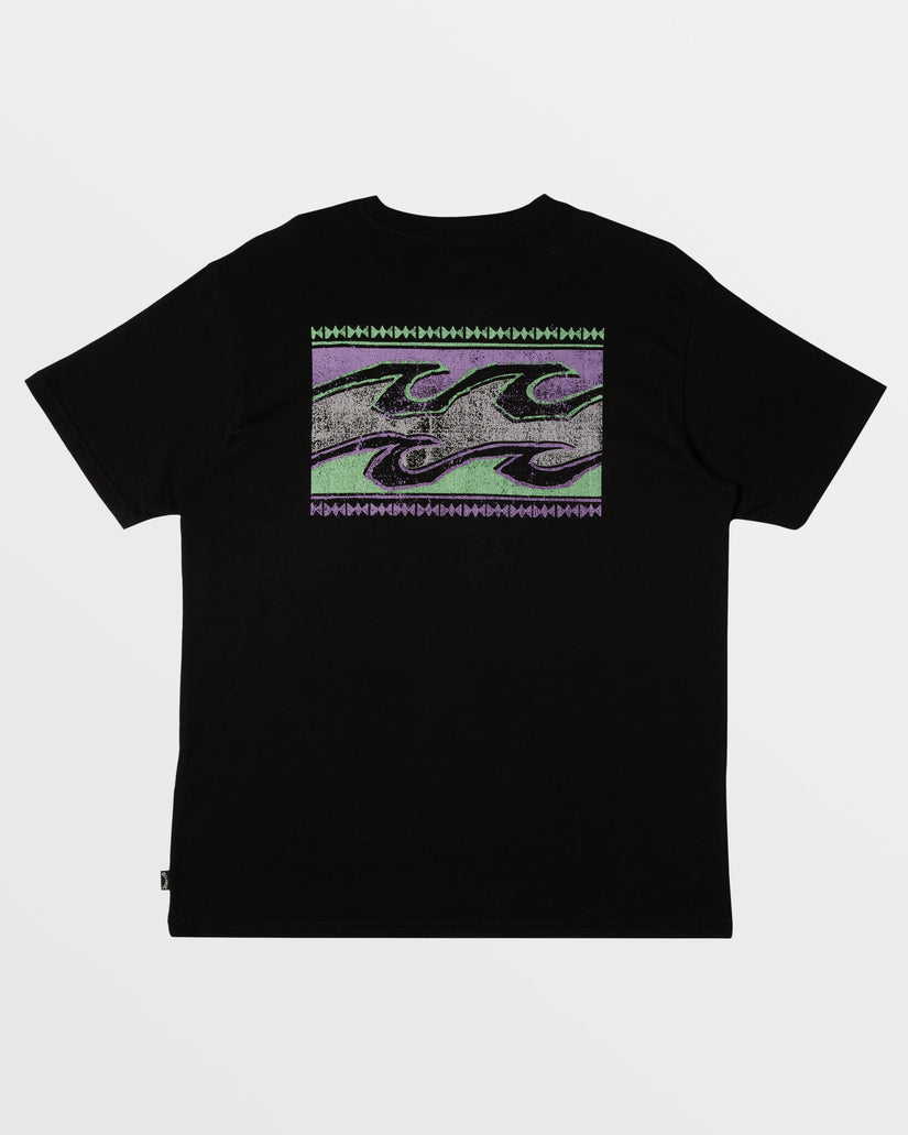 Crayon Wave T-Shirt - Black