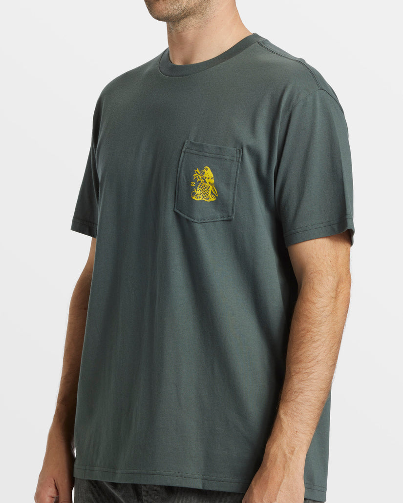 Tropicales Pocket T-Shirt - Slate Green