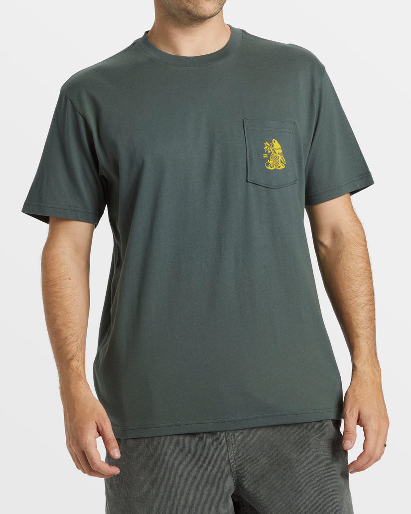 Tropicales Pocket T-Shirt - Slate Green