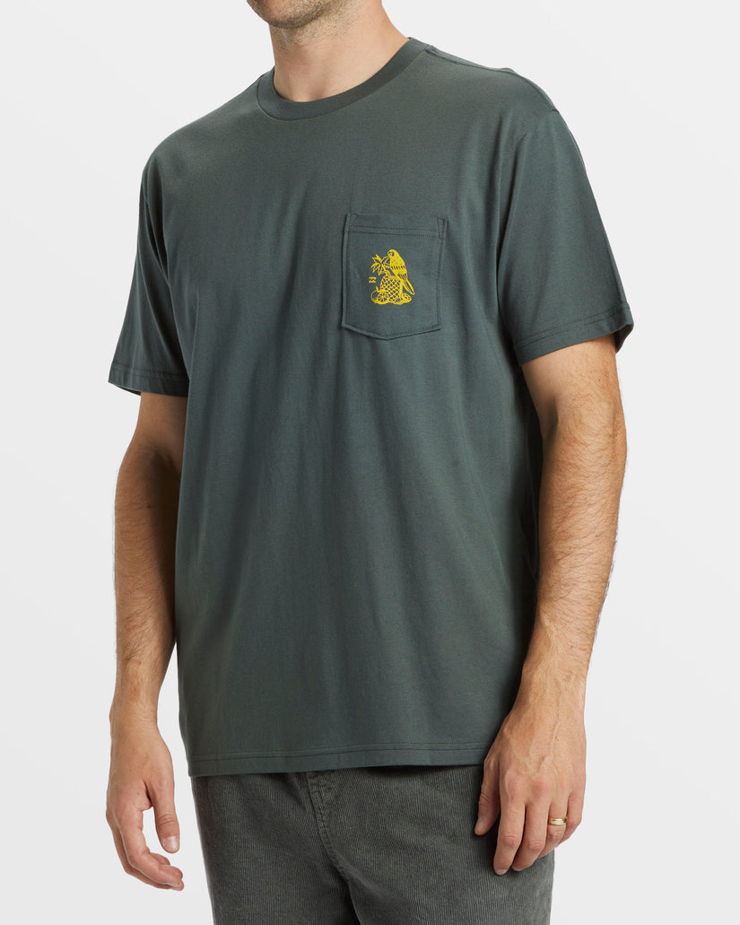 Tropicales Pocket T-Shirt - Slate Green