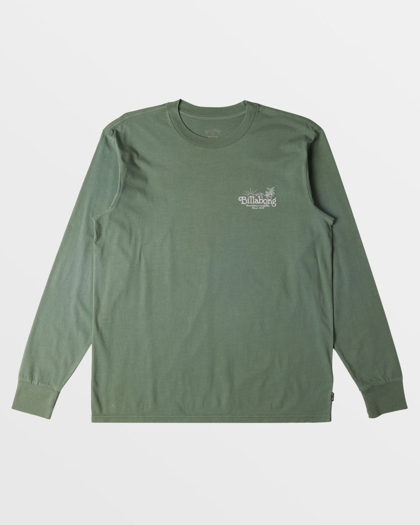 Lounge Long Sleeve Wave Washed T-Shirt - Hunter