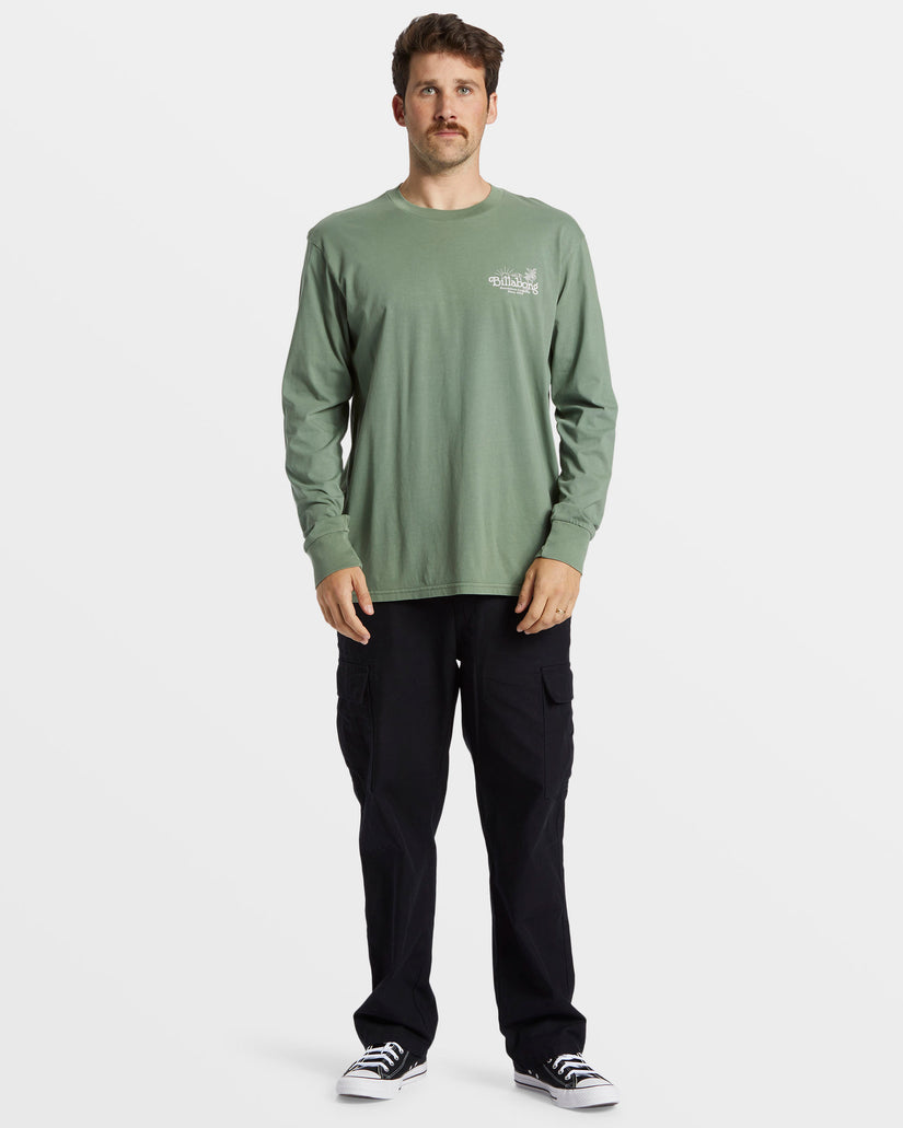 Lounge Long Sleeve Wave Washed T-Shirt - Hunter