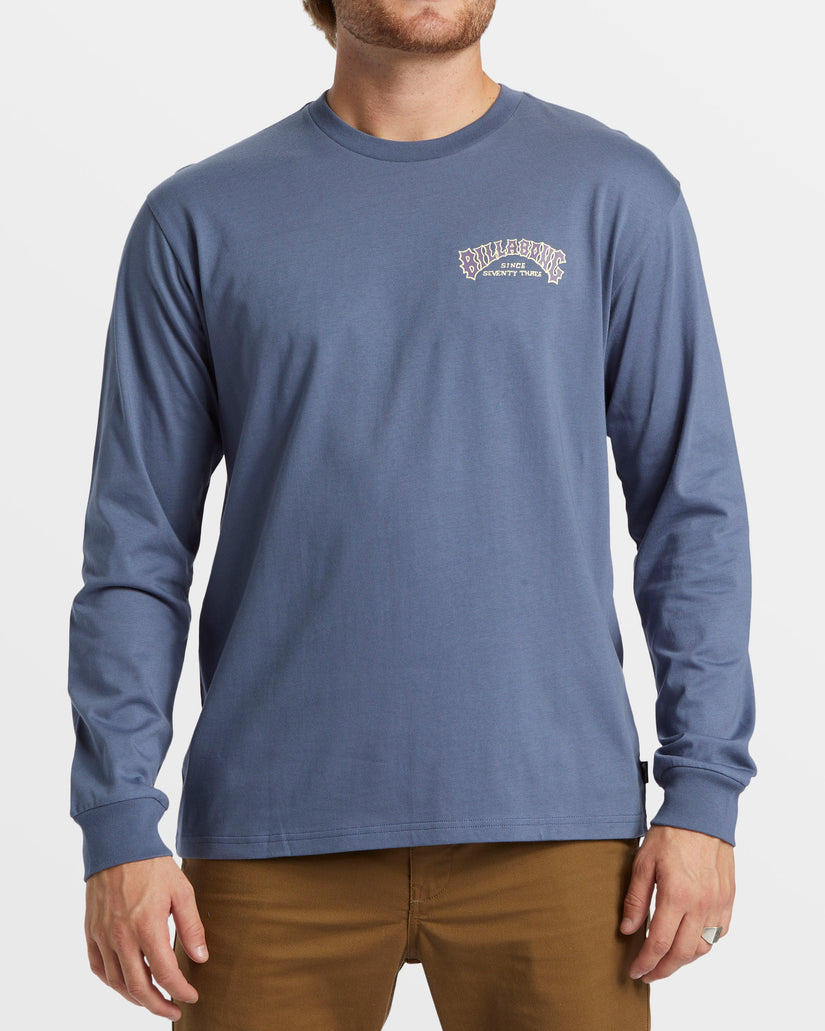 Theme Arch Long Sleeve T-Shirt - Slate Blue