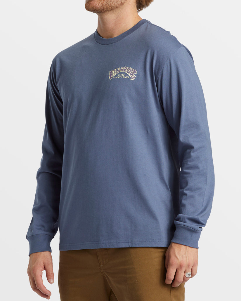 Theme Arch Long Sleeve T-Shirt - Slate Blue