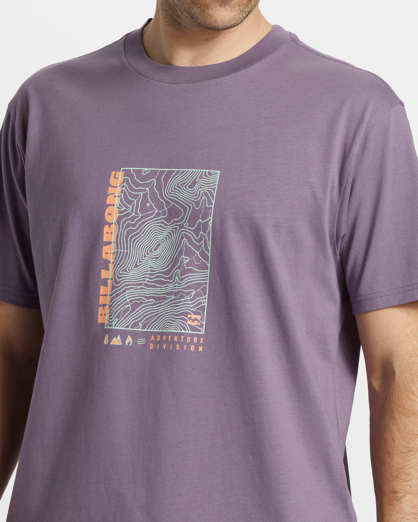 Topography T-Shirt - Dusty Grape