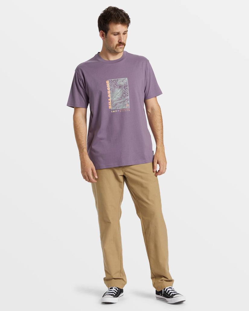 Topography T-Shirt - Dusty Grape