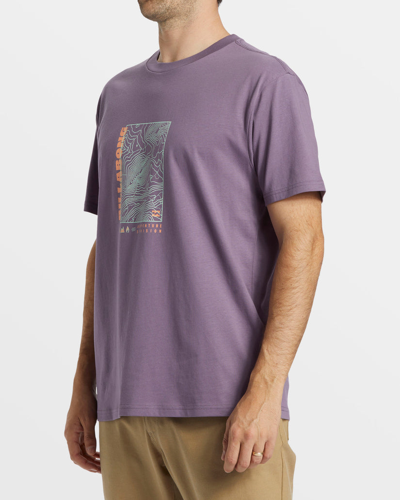 Topography T-Shirt - Dusty Grape