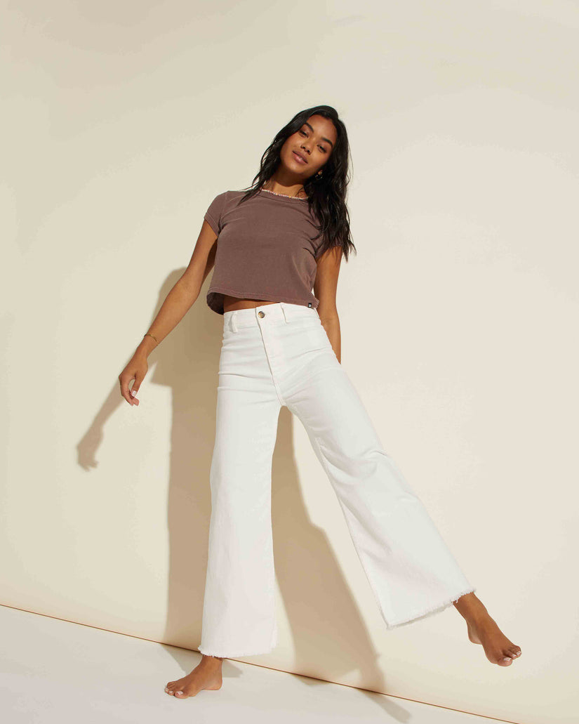 Free Fall High-Waist Pants - Salt Crystal 1